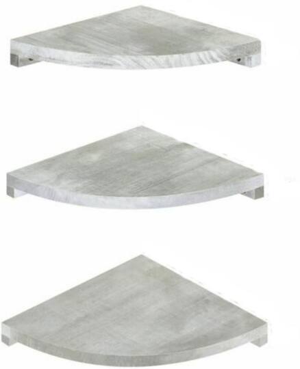 Olive Green Floating Corner Wall Shelf Set